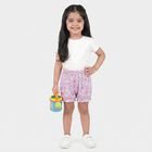 Girls' Lavender Regular Fit Heart Print Bloomer, Lilac, small