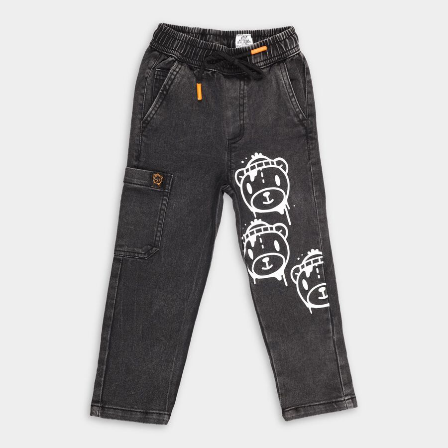 Boys' Trousers, Dark Grey, large image number null