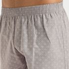 Men's 100% Cotton Boxers, Dark Grey, small