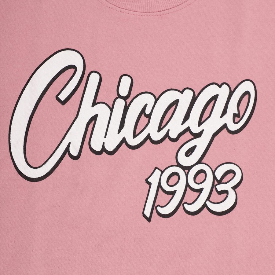 Boys Dusty Pink Crew Neck Casual Sweatshirt, Pink, large image number null