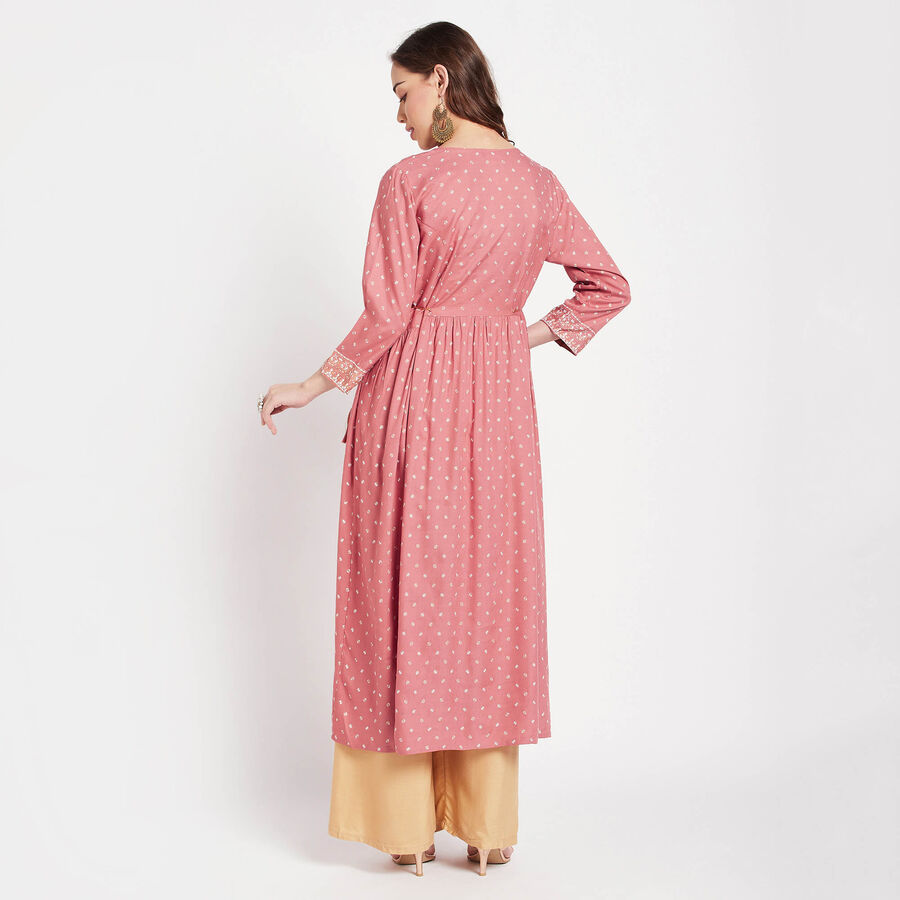 Embroidered Kurta, Peach, large image number null