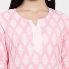 All Over Print Straight Kurti, Light Pink, small image number null