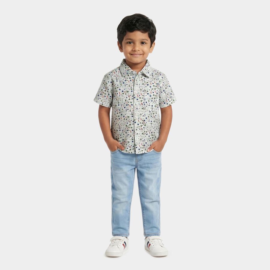 Boys' Casual Shirt, हल्का हरा, large