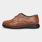 Men's Rich Chestnut Brown Lace-Up Formal Shoes, भूरा, small
