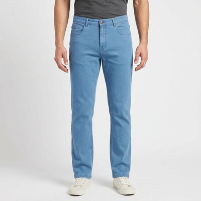 Men's Light Blue Slim Fit Clean Look Jeans
