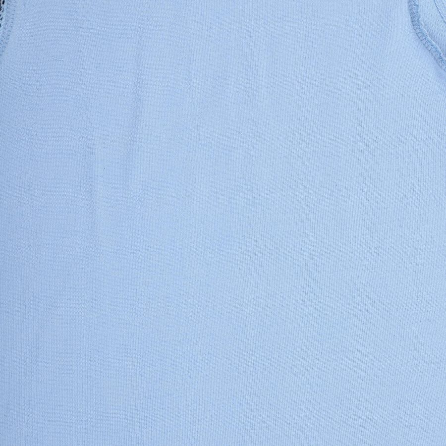 Girls' 100% Cotton Spaghetti Vest, Light Blue, large image number null