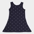 Girls' 100% Cotton Frock , नेवी ब्लू, small image number null