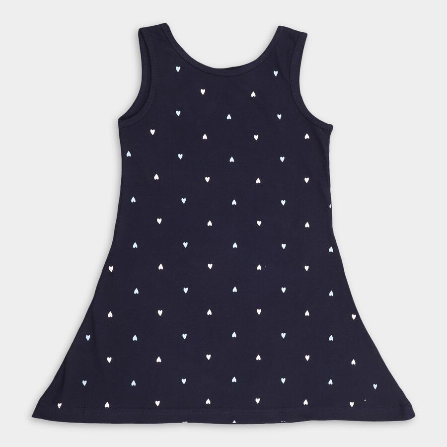 Girls' 100% Cotton Frock , नेवी ब्लू, large image number null