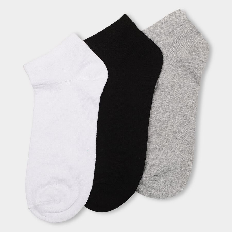 Men's Socks (Pack of 3), काला, large image number null