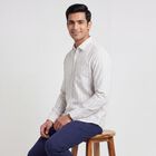 Men Beige 100% Cotton Casual Shirt, गहरा पीला, small