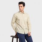 Men's Light Green Cotton Long Sleeve Casual Shirt, Light Green, small