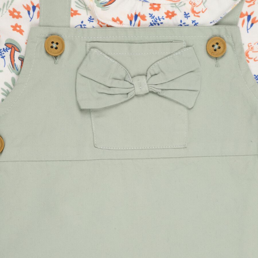 Infants' 100% Cotton Top Skirt , हल्का हरा, large image number null