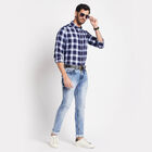 Cotton Checks Casual Shirt, Dark Blue, small image number null