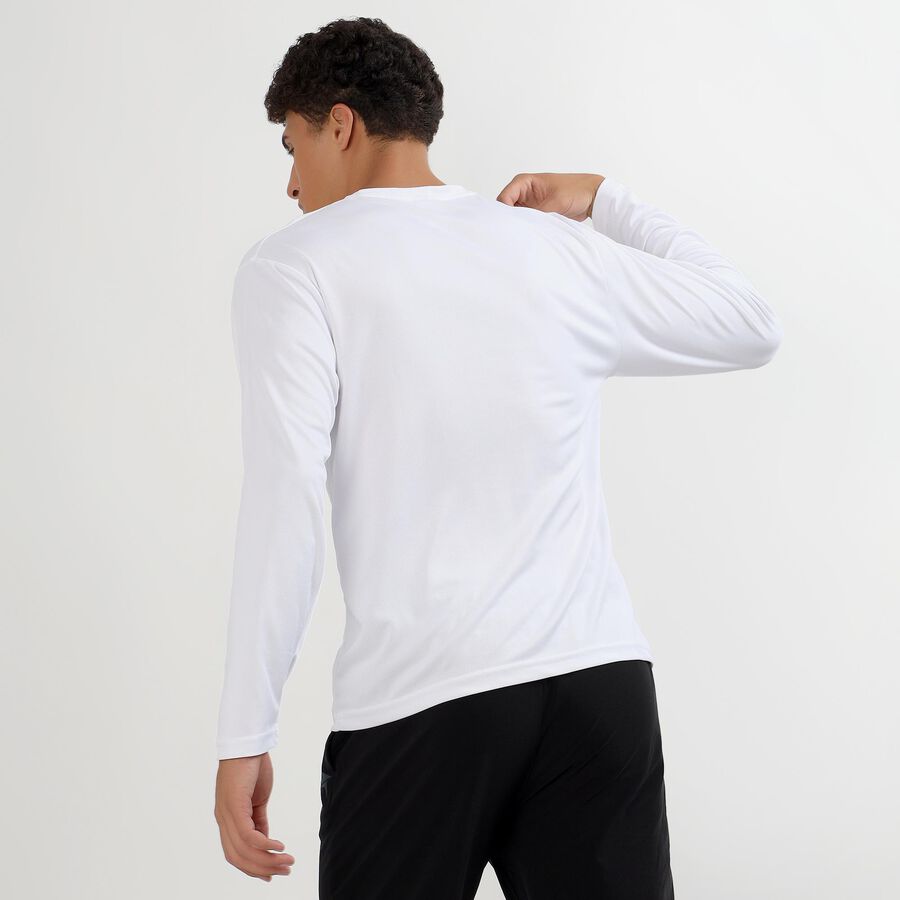 Men's Bright White Crew Neck Casual T-Shirt, White, large image number null