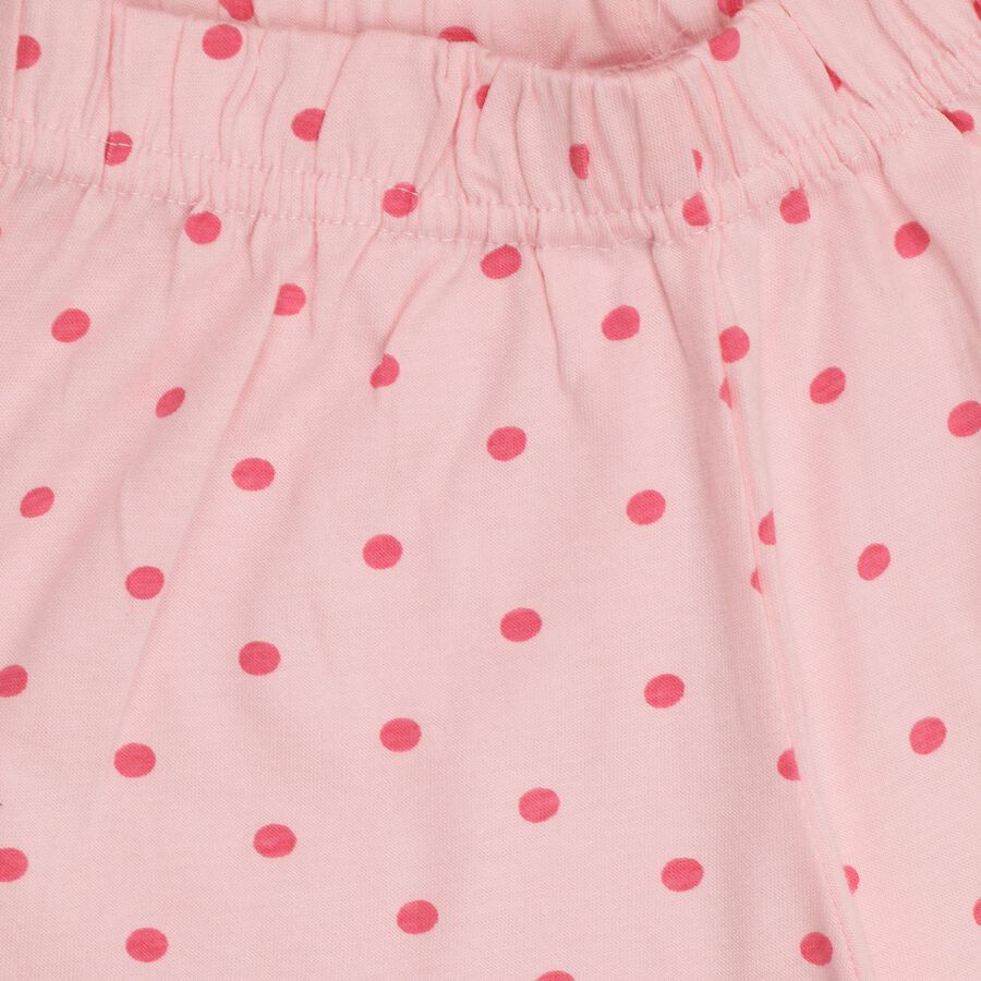 Girls' 100% Cotton Night Suit , Pink, large