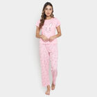 Printed Night Suit, Light Pink, small image number null