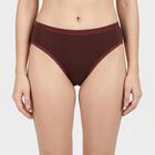 Women's Brown Regular Fit Solid Panty, भूरा, small