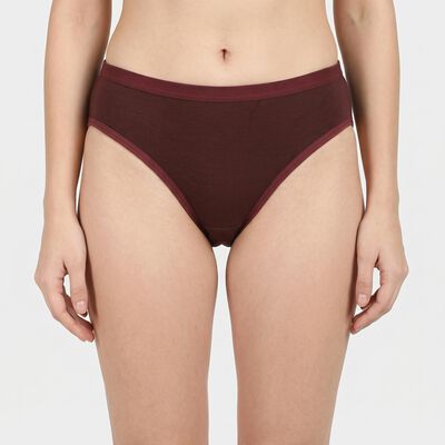 Women's Brown Regular Fit Solid Panty