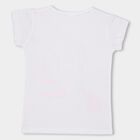 Girls' 100% Cotton T-Shirt , सफ़ेद, small