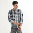 Men's 100% Cotton Casual Shirt, Teal Blue, small image number null