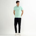 Men's 100% Cotton Collared Half Sleeves T-Shirt, एक्वा, small image number null