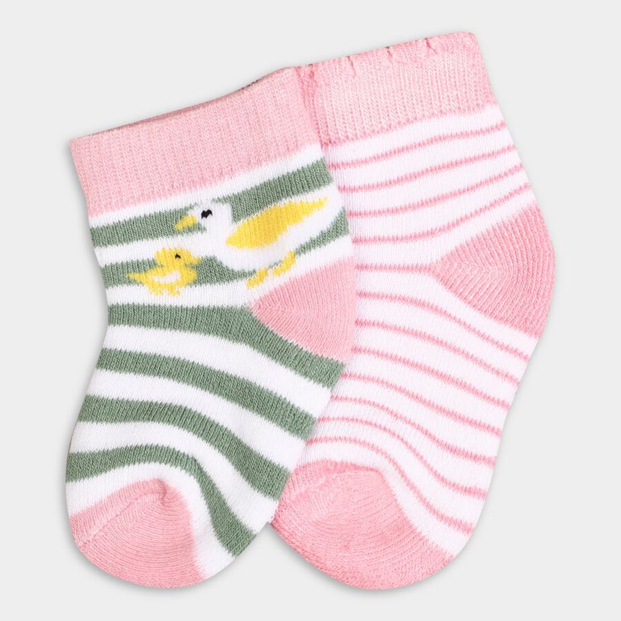 Infant's Socks (Pack of 2), Pink, large image number null