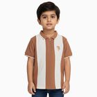 Boys' 100% Cotton Half Sleeves T-Shirt, भूरा, small image number null