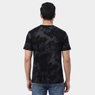 Men's Round Neck Half Sleeves T-Shirt, Black, small