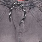 Infants' Washed Grey Regular Fit Rib Waist Cargo Jeans, Dark Grey, small image number null