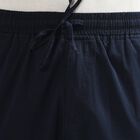 Men's Jet Black Regular Fit Cargo Track Pants, Navy Blue, small image number null