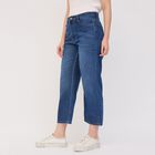 Ladies' 100% Cotton Jeans, Mid Blue, small image number null
