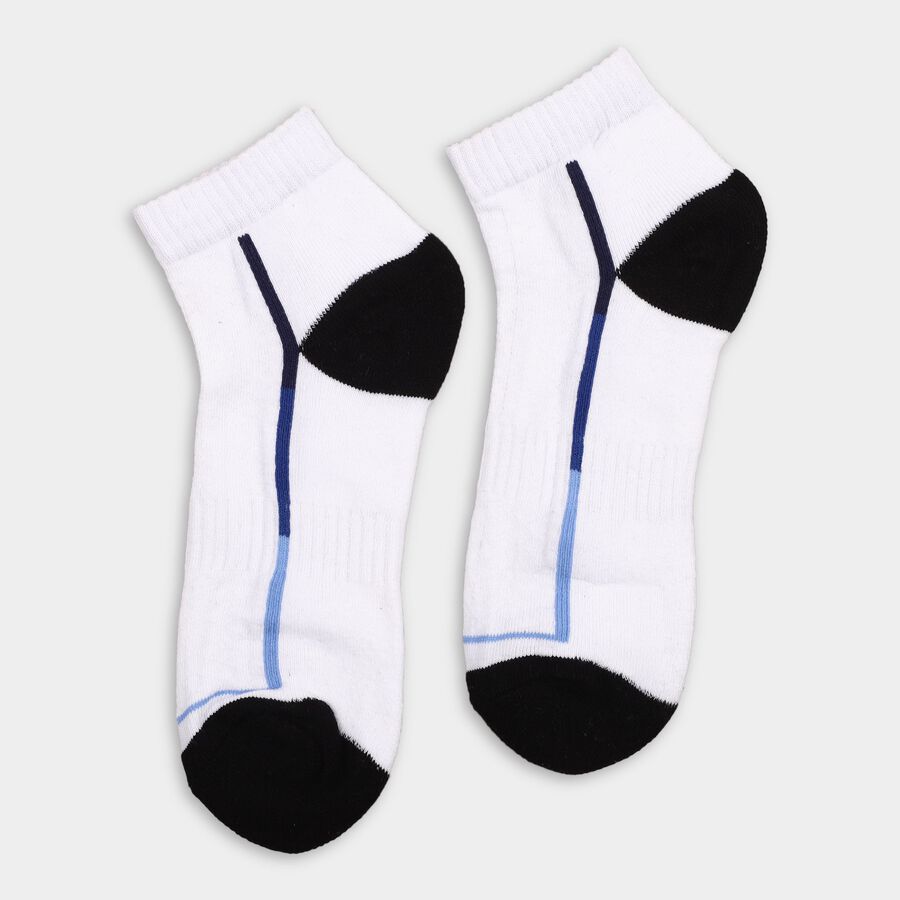 Men's Socks (Pack of 3), White, large