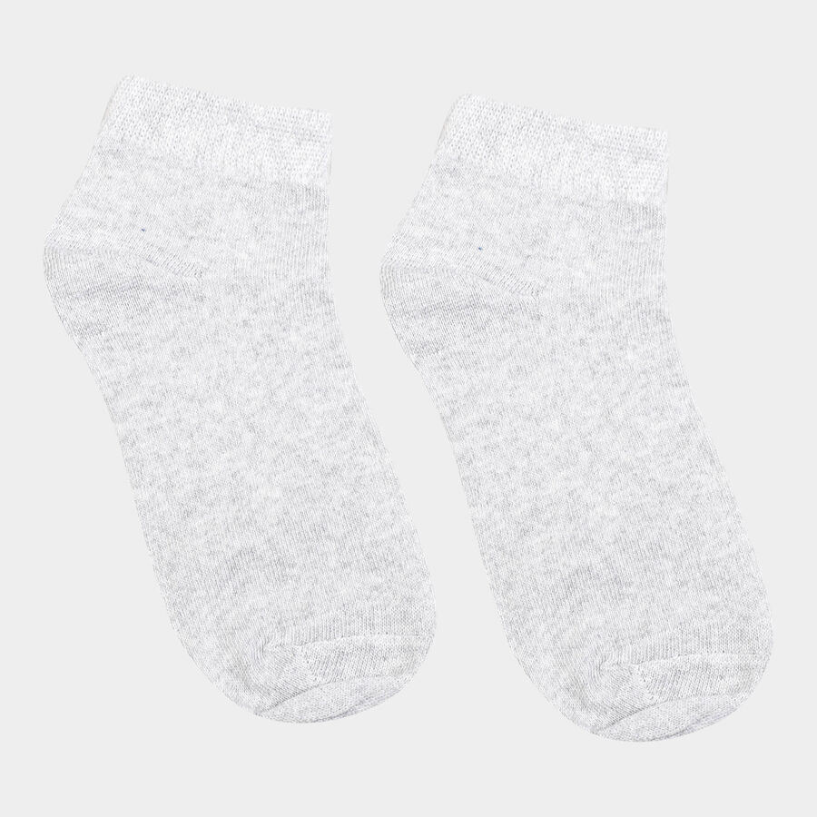 Girls Solid Basic Socks, Light Grey, large image number null