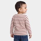 Infants Purple Cotton Round Neck Regular T-Shirt, Purple, small