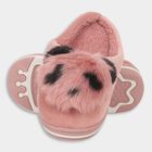 Kids Soft Dusty Pink Fur Slip-On Winter Slippers, गुलाबी, small image number null