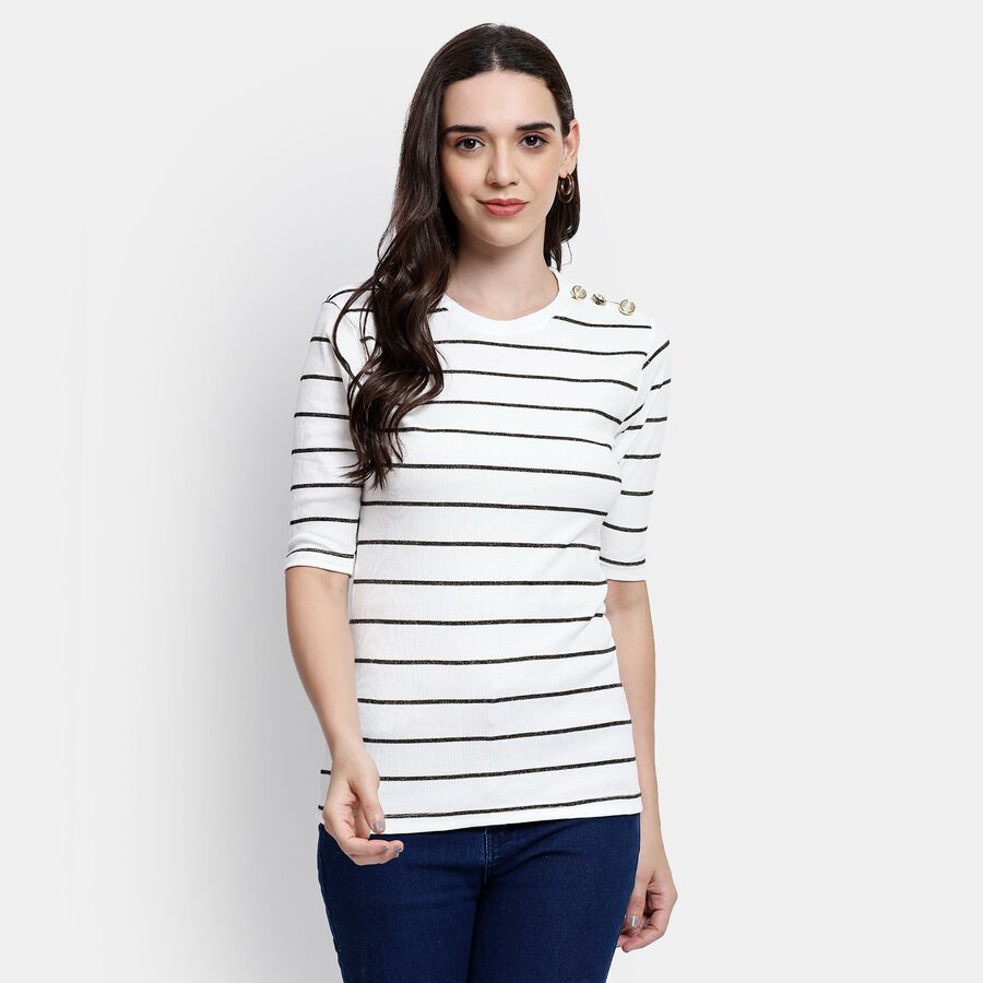 Ladies' Top, Off White, large image number null