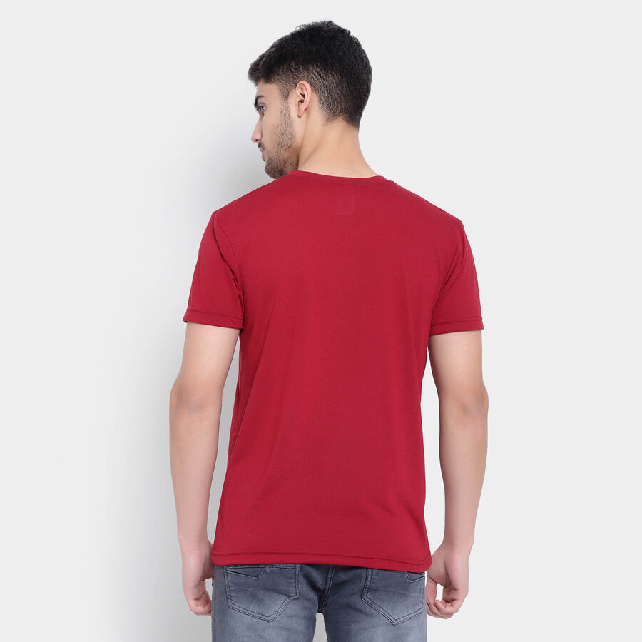 Round Neck T-Shirt, Maroon, large image number null