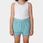 Girls' Aqua Regular Fit Solid Bloomer, एक्वा, small