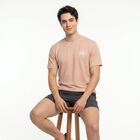 Men's Light Pink Round Neck Regular Drifit T-Shirt, हल्का गुलाबी, small