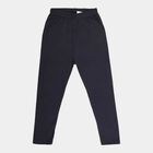 Girls Solid Ankle Length Leggings, Navy Blue, small image number null