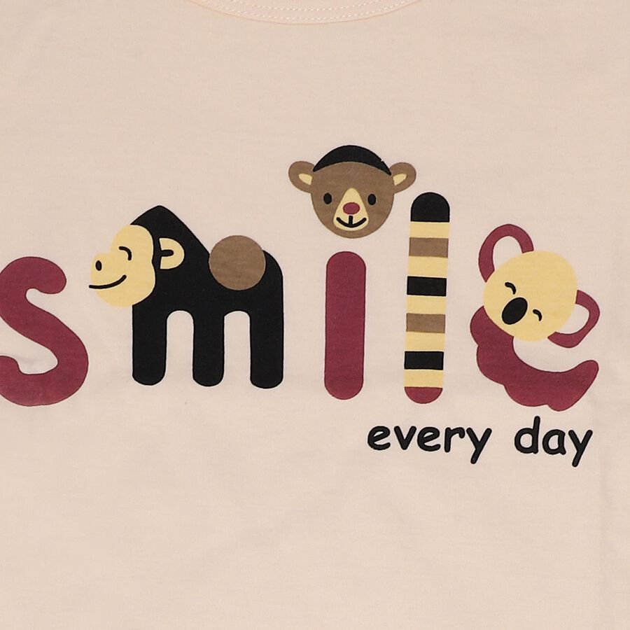 Infants' Purple Cotton Round Neck Printed Baba Suit, बैंगनी, large