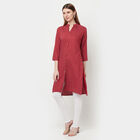 Printed 3/4th Sleeves Kurta, Maroon, small image number null