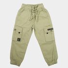 Boys' Light Green Regular Fit Cargo Trousers, Light Green, small
