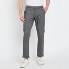 Men's Slim Fit Casual Trousers, हल्का ग्रे, small image number null