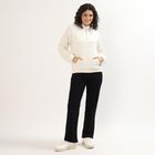 Women's Off-White High Neck Casual Sweatshirt, Off White, small image number null
