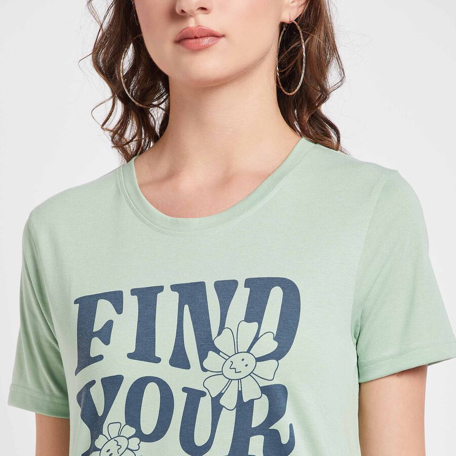 Round Neck T-Shirt, Light Green, large image number null