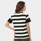 Women's Black Round Neck Regular T-Shirt, Black, small