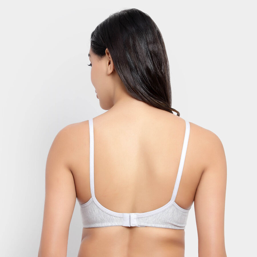 Solid Bra, Melange Light Grey, large image number null