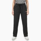 Women's Dark Grey Regular Fit Side-Striped Track Pants, Dark Grey, small