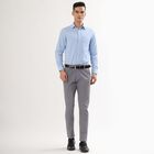 Men's Slim Fit Casual Trousers&nbsp;&nbsp;, Light Blue, small image number null